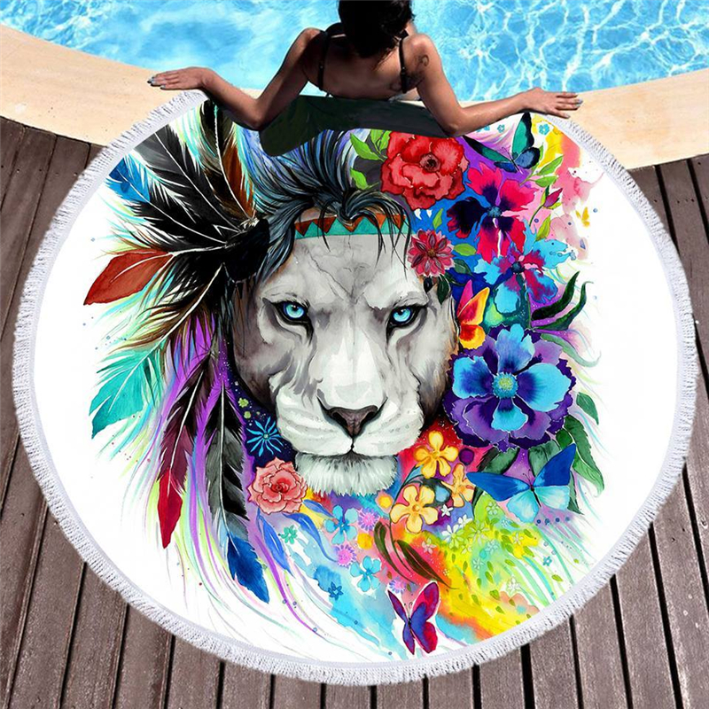 Thick round beach towel deals