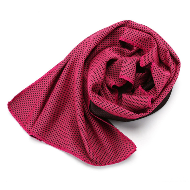 red cooling towel